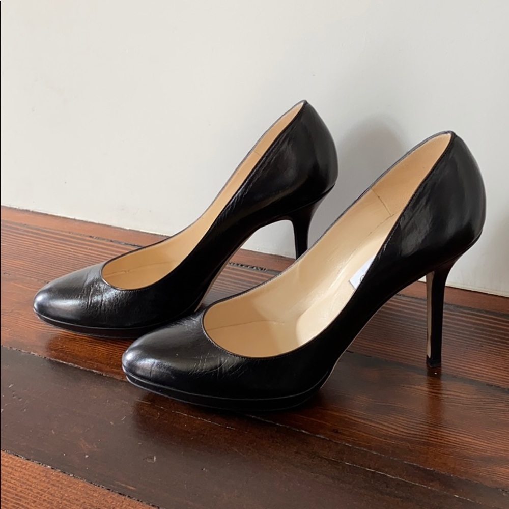 Jimmy Choo Black Leather Pumps, size 38.5